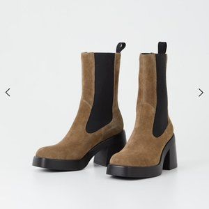 Vagabond Brooke Suede Boots - 38 - Beige - NWB